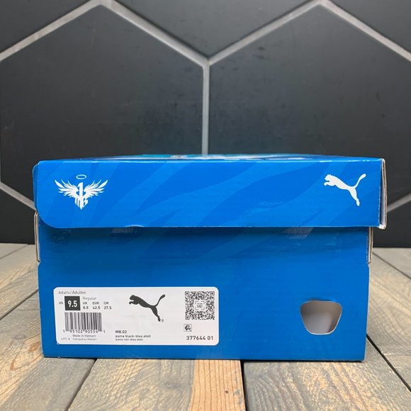 <New W/ Box Men Puma LeMelo MB 02 Phenom Black Blue Basketball Sneakers Size 9.5 main image 5
